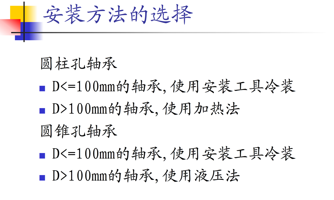 HRB軸承安裝方法